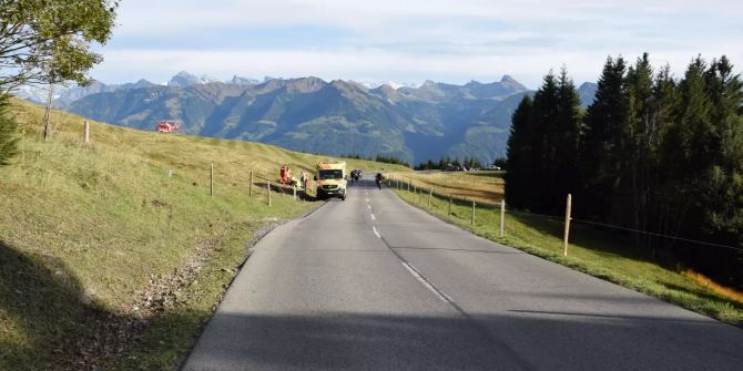 Motorradunfall auf der Glaubenbergstrasse
