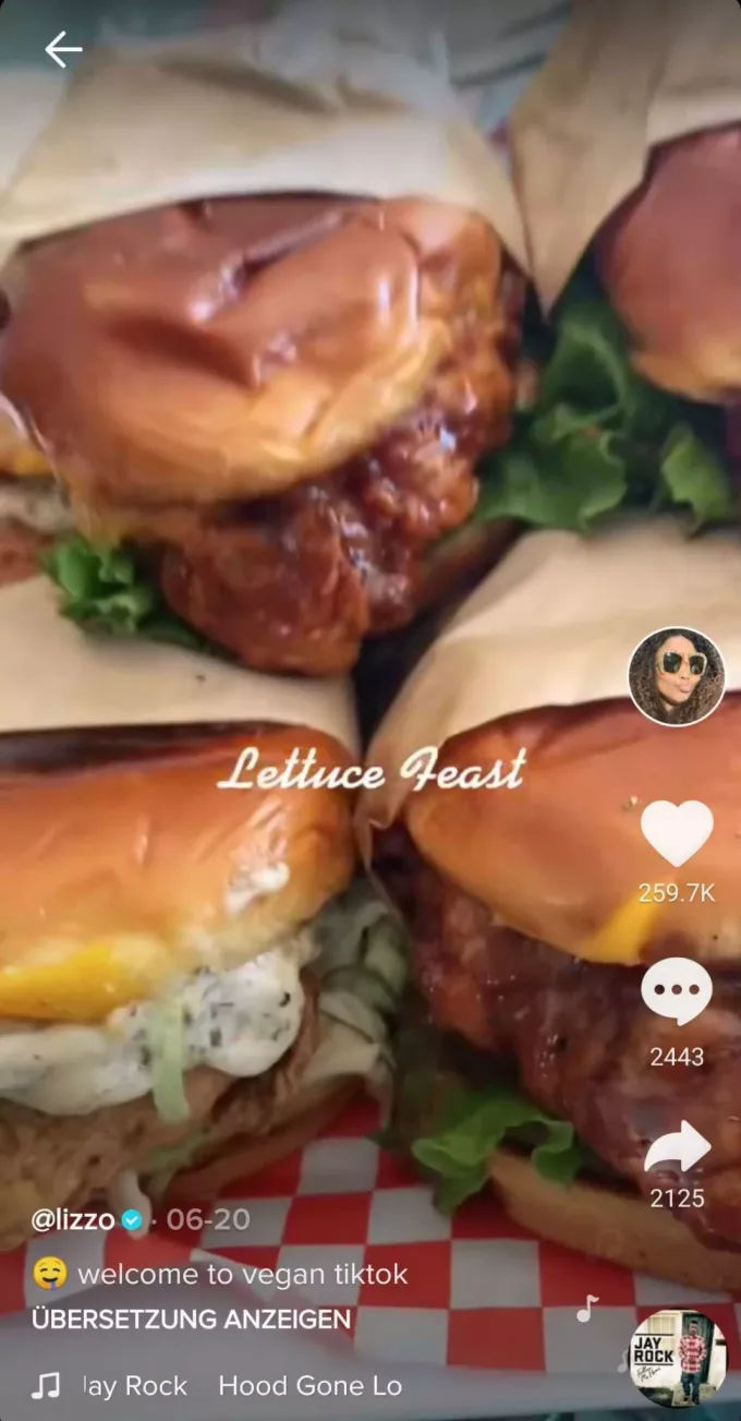 Vegan Tik Tok von Lizzo Vegan Tik Tok Lizzo