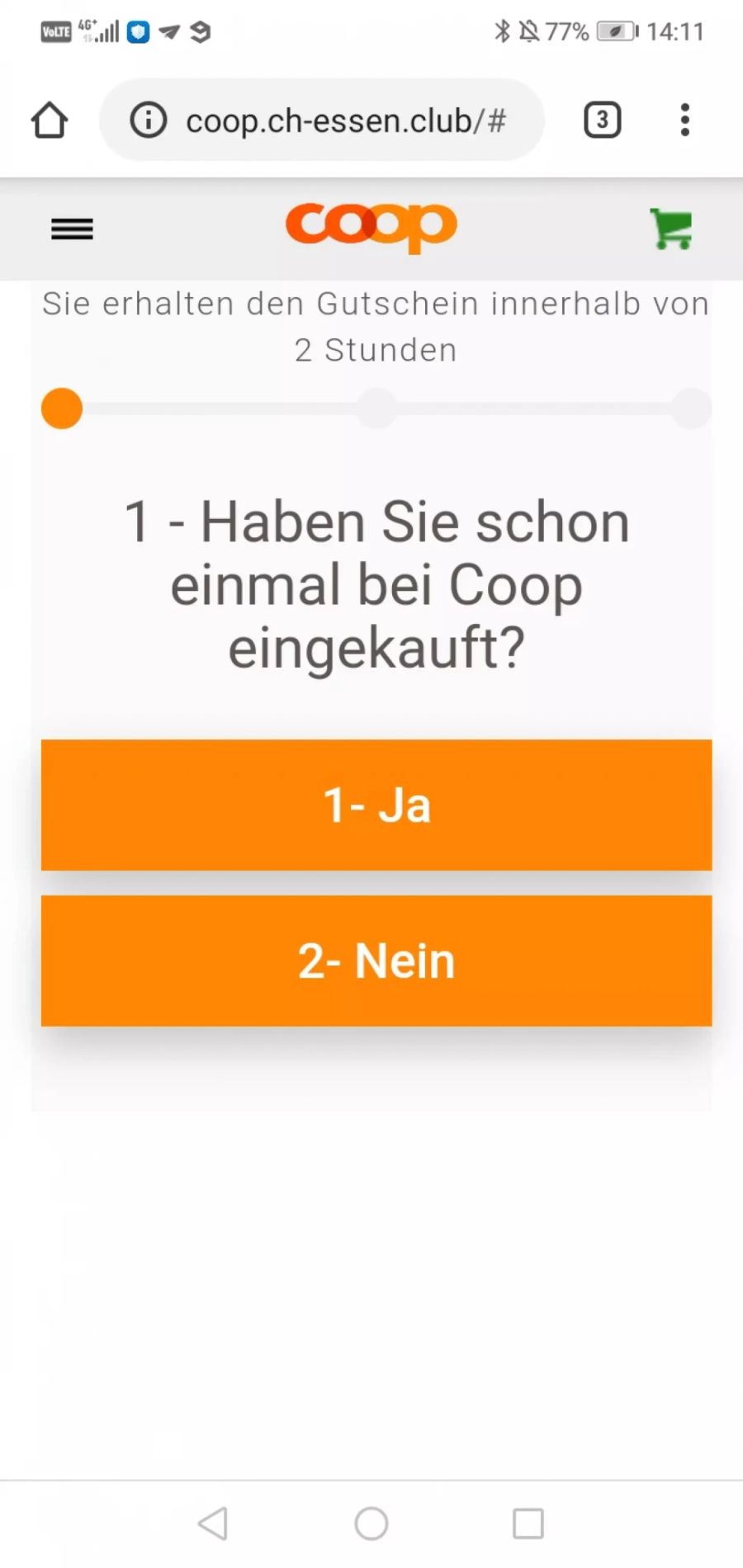 Die Betrüger versichern: Innerhalb von zwei Stunden werde der Gutschein übermittelt.