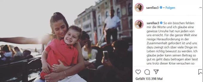 Sarah und ihr Sohn Alessio. Sarah Lombardi