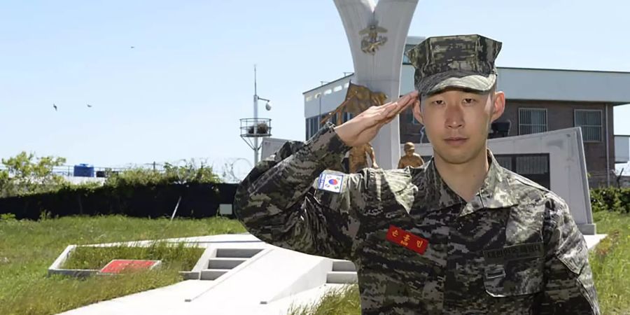 Heung-Min Son im Einsatz für das Militär in Südkorea.