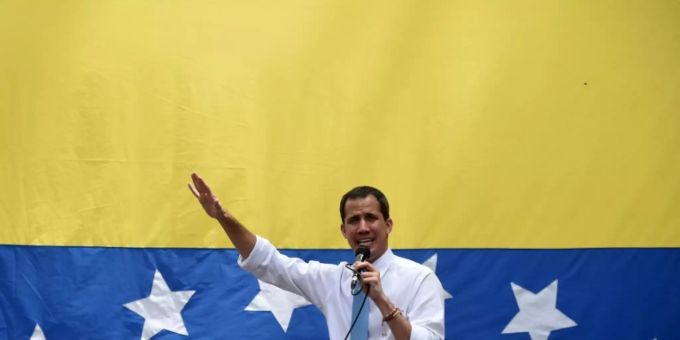 Juan Guaidó bei einem Auftritt im März Juan Guaidó bei einem Auftritt im März