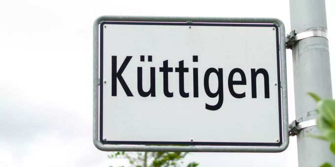 Ortsschild - Küttigen, Aargau Ortsschild - Küttigen, Aargau