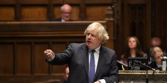 Der britische Regierungschef Boris Johnson Der britische Regierungschef Boris Johnson
