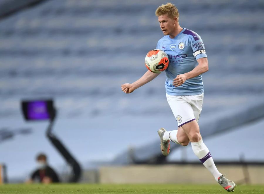 Kevin de Bruyne im Einsatz für Manchester City.