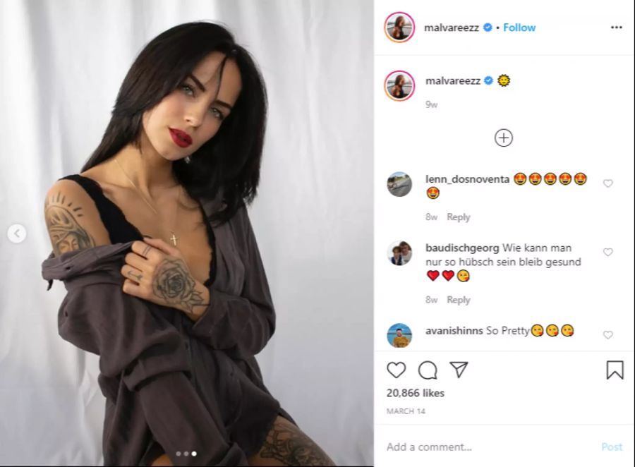 Model Marlen Valderrama-Alvaréz ist nun die Ex-Freundin von Roman Bürki.