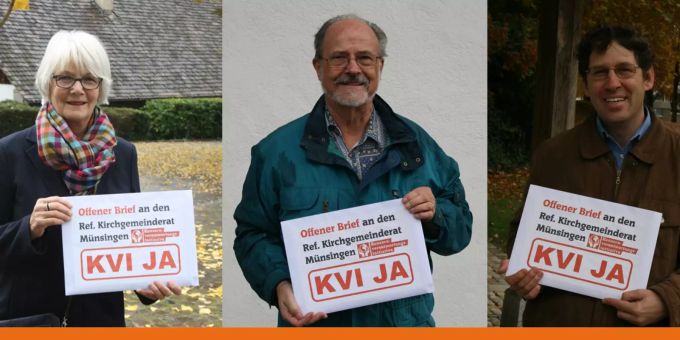 Der offene Brief fand bei der Bevölkerung und dem Kirchgemeinderat von Münsingen Anklang KVI Kirche Münsingen