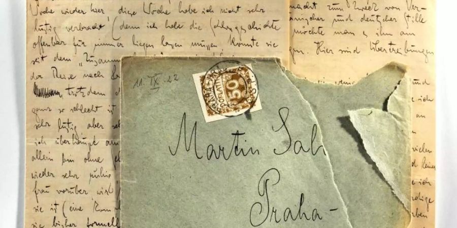 Ein handschriftlicher Brief von Franz Kafka konnte erworben werden. Foto: DLA Marbach/dpa