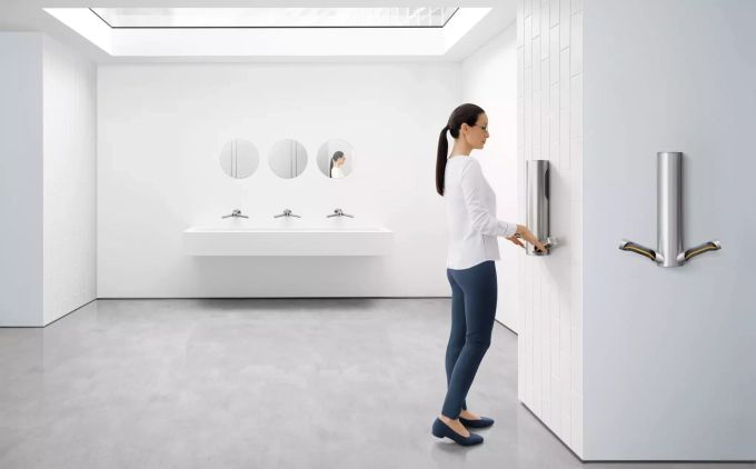 Die Dyson Airblade Technologie ist berührungslos, was dazu beiträgt, die Verbreitung von Bakterien und Viren zu verhindern. Dyson Hände waschen