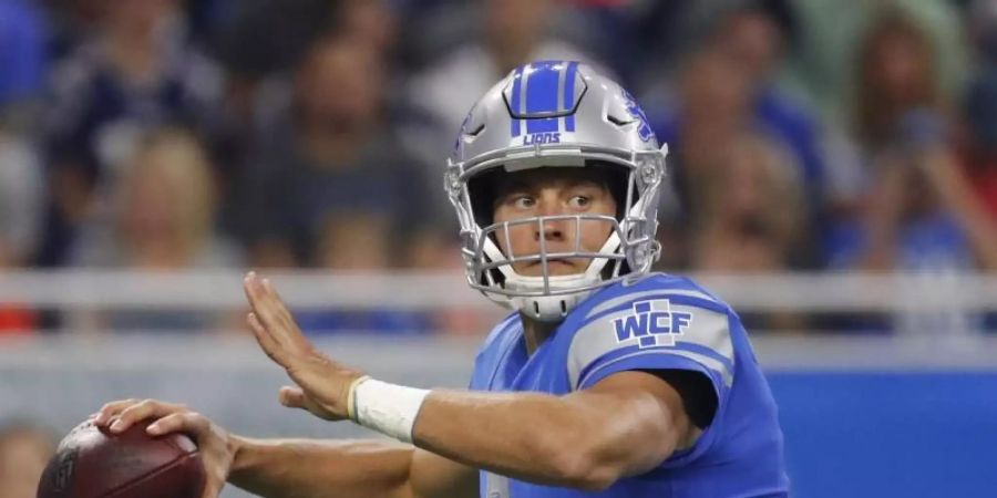 Matthew Stafford war 2009 der erste ausgewählte Spieler im Draft der NFL und spielte seither für die Lions. Foto: Rick Osentoski/AP/dpa
