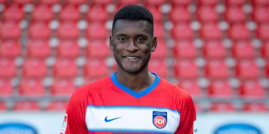 Der 1. FC Heidenheim hat Merveille Biankadi an den Drittligisten TSV 1860 München verliehen. Foto: Stefan Puchner/dpa