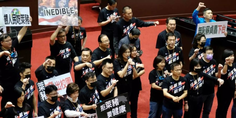 KMT Abgeordnete im Parlament in Taipeh