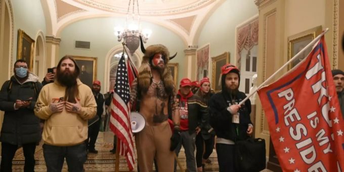 Trump-Anhänger am 6. Januar im Kapitol. Republikanische Partei