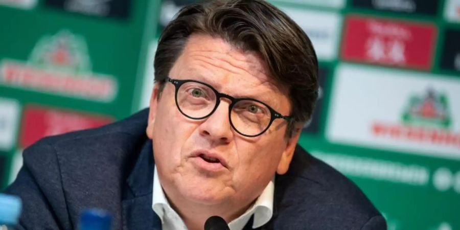 Werder Bremens Präsident Hubertus Hess-Grunewald hat sich für Veränderungen im Profifussball stark gemacht. Foto: Sina Schuldt/dpa