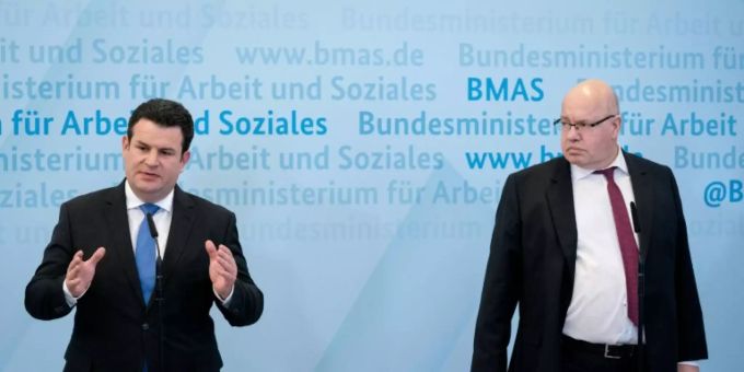 Minister Heil und Altmaier im März 2020 Minister Heil und Altmaier im März 2020