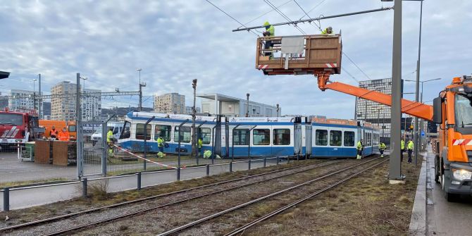 Zürich Tram entgleist