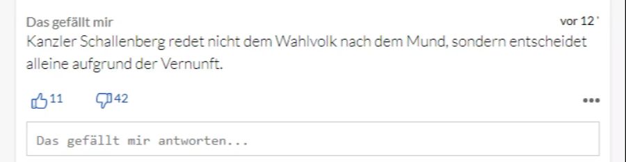 Der Entscheid Österreichs erhält viel Zuspruch in den Kommentaren.