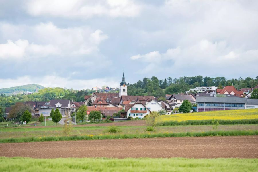 Blick auf Oberlunkhofen im Kanton Aargau.