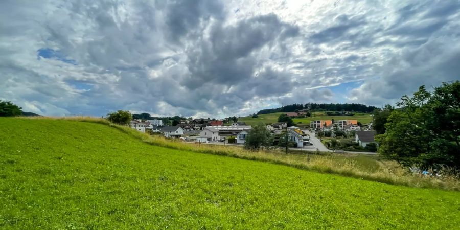 Aussicht auf die Gemeinde Pfaffnau.