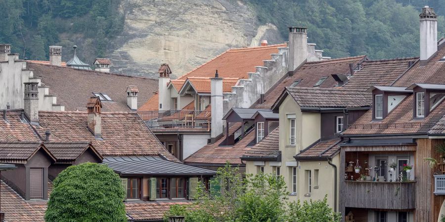 Dachgibel in der Altstadt von Burgdorf.