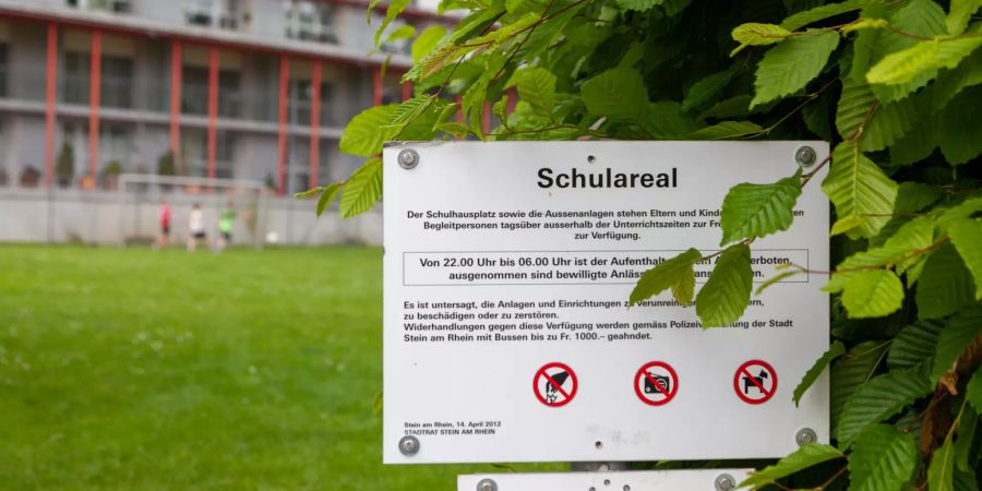 Sportplatz in Stein am Rhein.