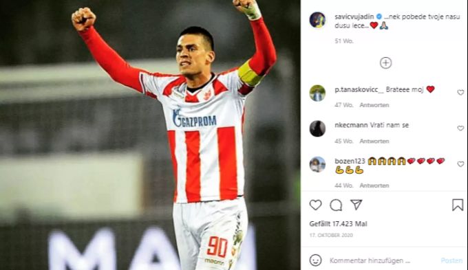 Vujadin Savic im Trikot von Roter Stern Belgrad. Vujadin Savic