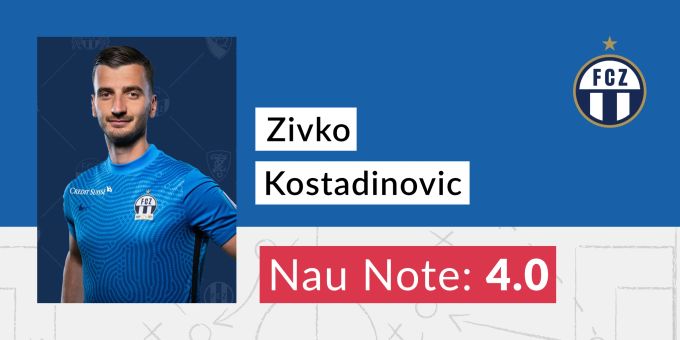Die Nau.ch-Note für Zivko Kostadinovic vom FC Zürich. Nau.ch