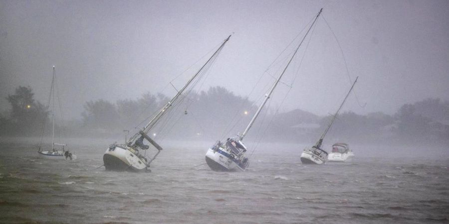 Segelbote in Venice - Hurrikan «Ian» ist auf die Westküste von Florida getroffen.