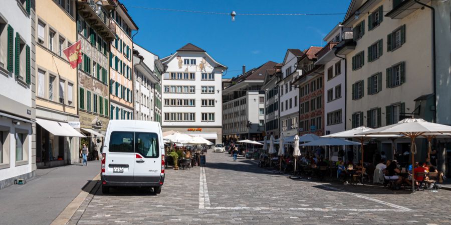 Der Mühlenplatz in der Stadt Luzern.