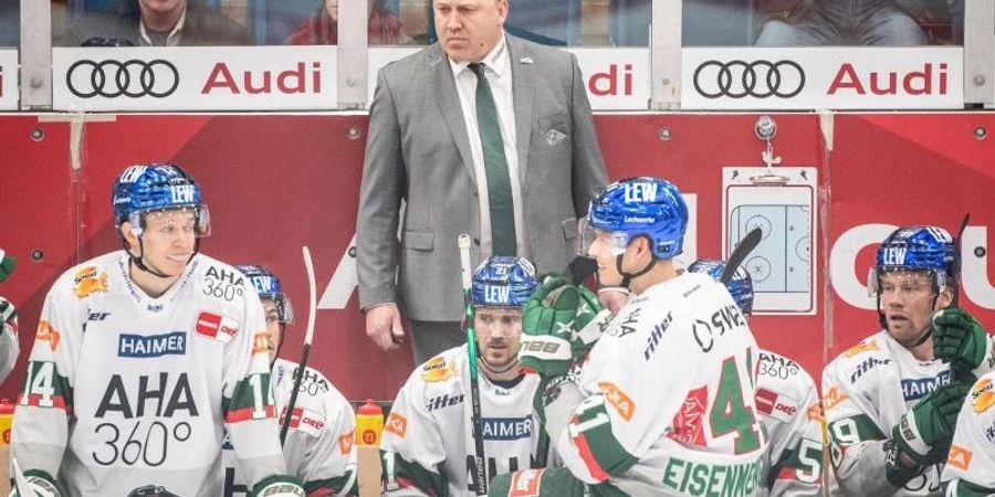 Die Augsburg Panther haben sich von Eishockey-Trainer Mark Pederson (M) getrennt. Foto: Matthias Balk/dpa