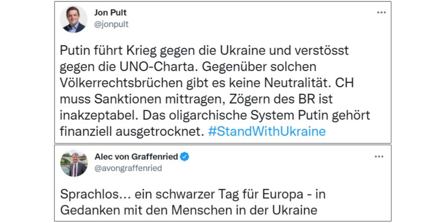 Für SP-Nationalrat Jon Pult ist die Reaktion des Bundesrats inakzeptabel. Dem Berner Stadtpräsident Alec von Graffenried (Grüne) fehlen derweil schlicht die Worte.