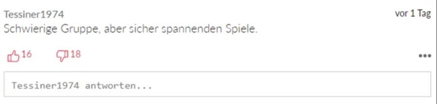 «Tessiner1974» freut sich auf spannende Spiele in einer schwierigen Gruppe.