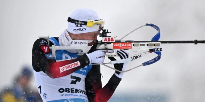Die Norweger um Tarjei Bö gehen mit grossen Medaillenchancen in die olympischen Biathlonrennen. Foto: Hendrik Schmidt/dpa Die Norweger um Tarjei Bö gehen mit grossen Medaillenchancen in die olympischen Biathlonrennen. Foto: Hendrik Schmidt/dpa