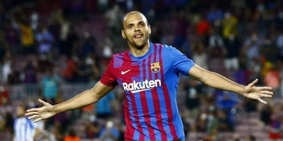 Der Sturm des FC Barcelona wird weiter geschwächt: Martin Braithwaite wird am Knie operiert. Foto: Joan Monfort/AP/dpa