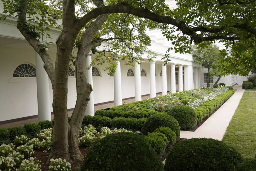 So sieht der Rosengarten des Weissen Hauses jetzt aus. Die Veränderungen waren Melania Trumps Idee.