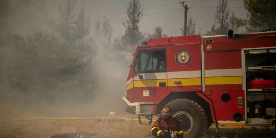 Feuerwehrmann auf Euböa