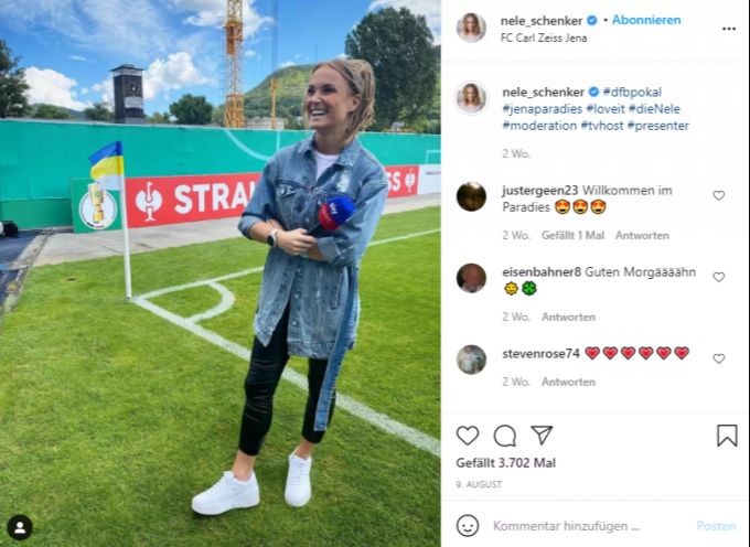 Nele Schenker ist Sky-Moderatorin. sky moderatorin olympia