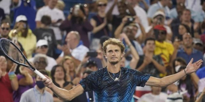 Alexander Zverev hat beim Masters in Cincinnati, das Finale erreicht. Foto: Darron Cummings/AP/dpa Alexander Zverev hat beim Masters in Cincinnati, das Finale erreicht. Foto: Darron Cummings/AP/dpa