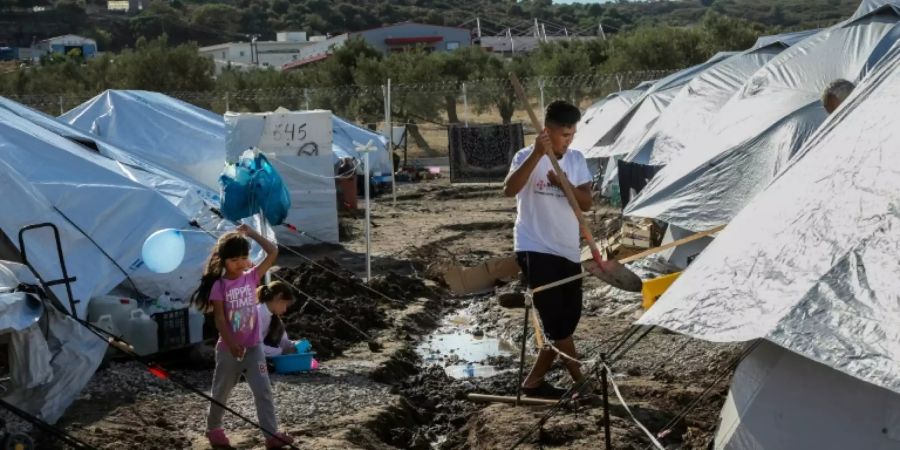 Flüchtlingslager auf der griechischen Insel Lesbos