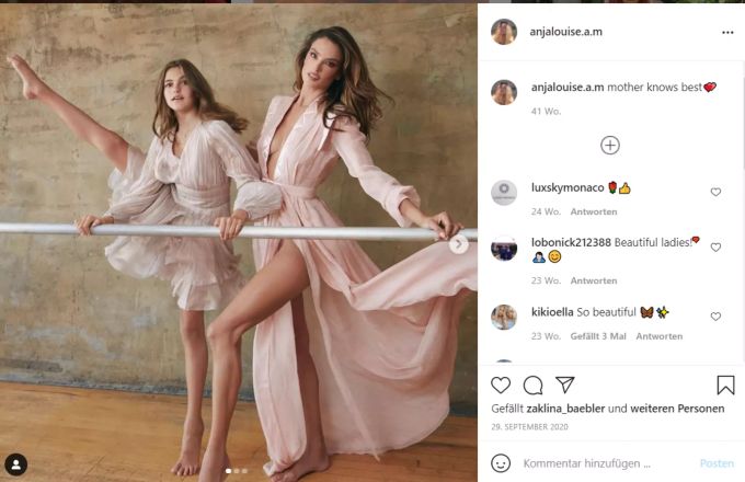 Alessandra Ambrosio und ihre hübsche Tochter Anja. Alessandra Ambrosio
