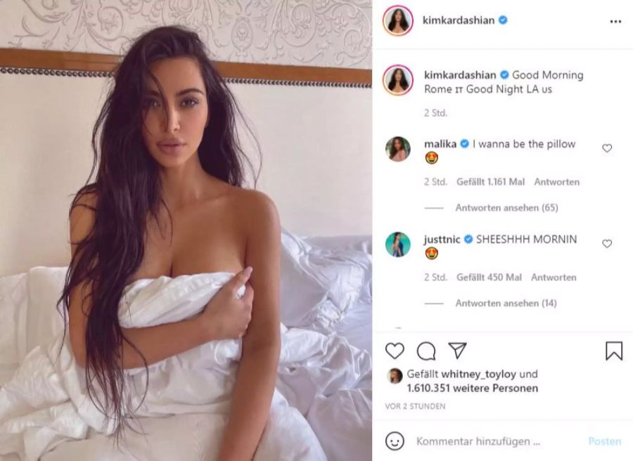 Kim Kardashian macht gerade Ferien in Rom.