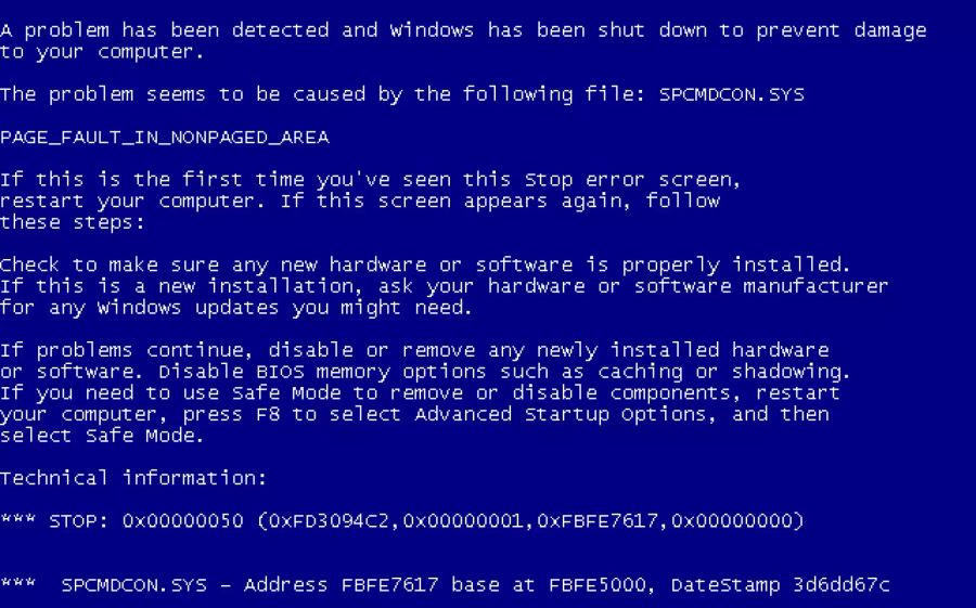 Windows Bluescreen