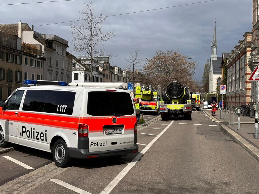 Auch die Polizei war vor Ort.