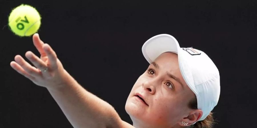 Hat sich in Viertelfinale der Australian Open gespielt: Ashleigh Barty. Foto: Dave Hunt/AAP/dpa