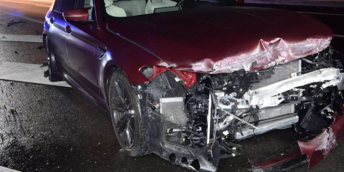 Das Unfallfarzeug in Rothenburg LU. Unfall