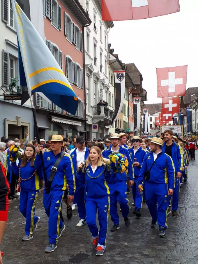 Der TVT am Festumzug des ETF 2019. TV Teufenthal