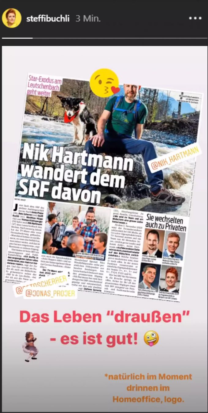 Steffi Buchli lobt den SRF-Abgang von Nik Hartmann. nik hartmann