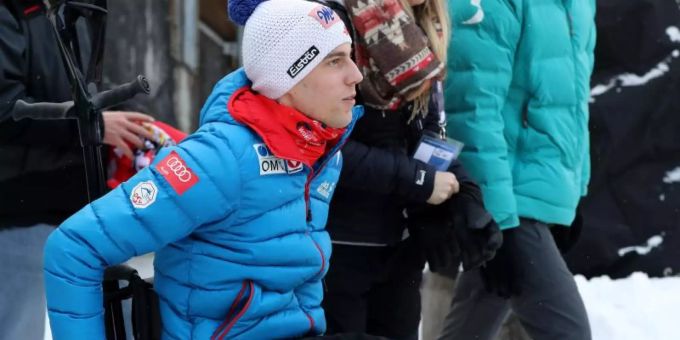 Will zum zweiten Mal nach seinem Unfall 2016 an die Schanze nach Bad Mitterndorf zurückkehren: Lukas Müller. Foto: Daniel Karmann/dpa Will zum zweiten Mal nach seinem Unfall 2016 an die Schanze nach Bad Mitterndorf zurückkehren: Lukas Müller. Foto: Daniel Karmann/dpa