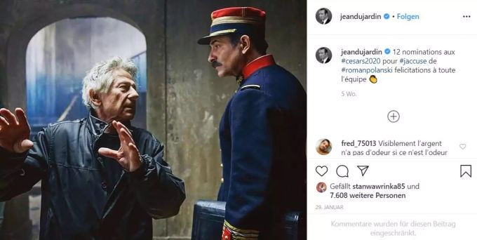 Die Zusammenarbeit von Jean Dujardin mit Roman Polanski in «J'accuse» kam nicht überall gut an. jean dujardin
