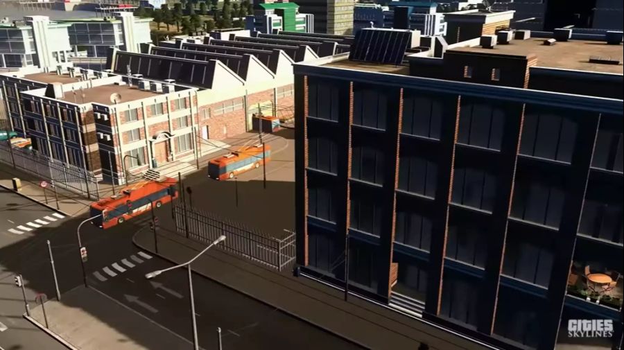 Die neuen Trolley-Busse in Cities: Skylines.